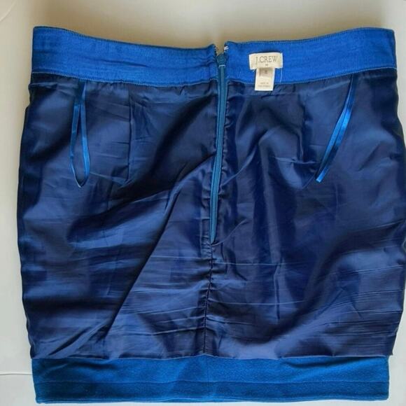 J. Crew Womens Wool Mini Skirt Royal Blue Size 6 - Picture 6 of 8